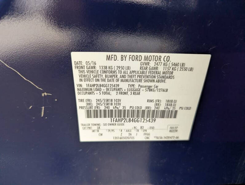 2016 Ford Taurus Police Interceptor