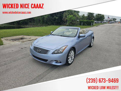 2011 Infiniti G37 Convertible for sale at WICKED NICE CAAAZ in Cape Coral FL
