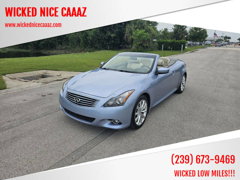 2011 Infiniti G37 Convertible for sale at WICKED NICE CAAAZ in Cape Coral FL