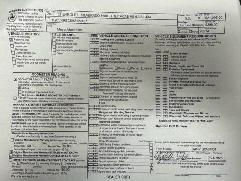 2017 Chevrolet Silverado 1500 LT