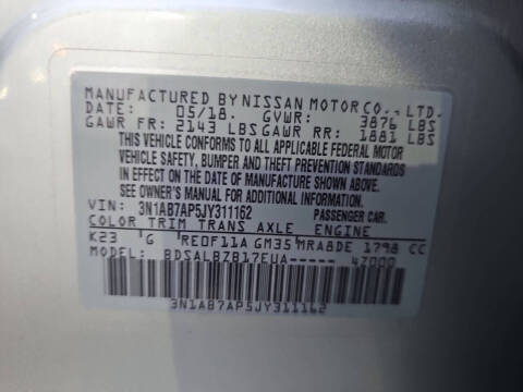 2018 Nissan Sentra S