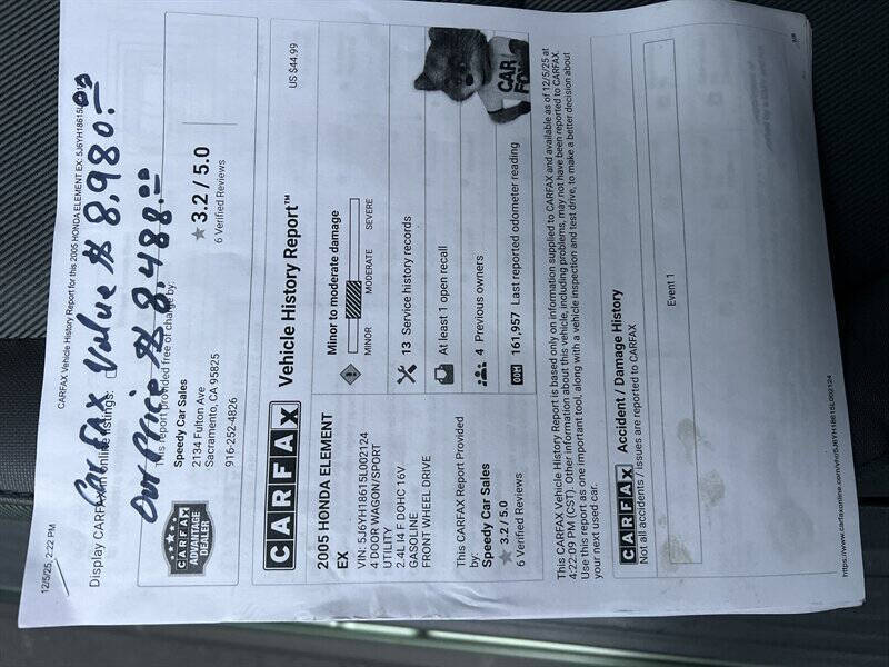 2005 Honda Element EX