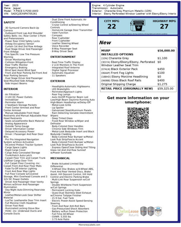 2023 Jaguar F-PACE P250 S