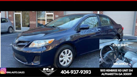 2013 Toyota Corolla for sale at MJ AUTO BROKER in Alpharetta GA