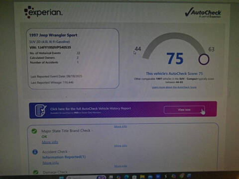 1997 Jeep Wrangler Sport