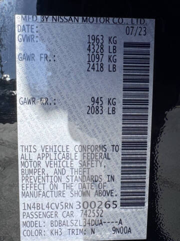 2024 Nissan Altima 2.5 SR