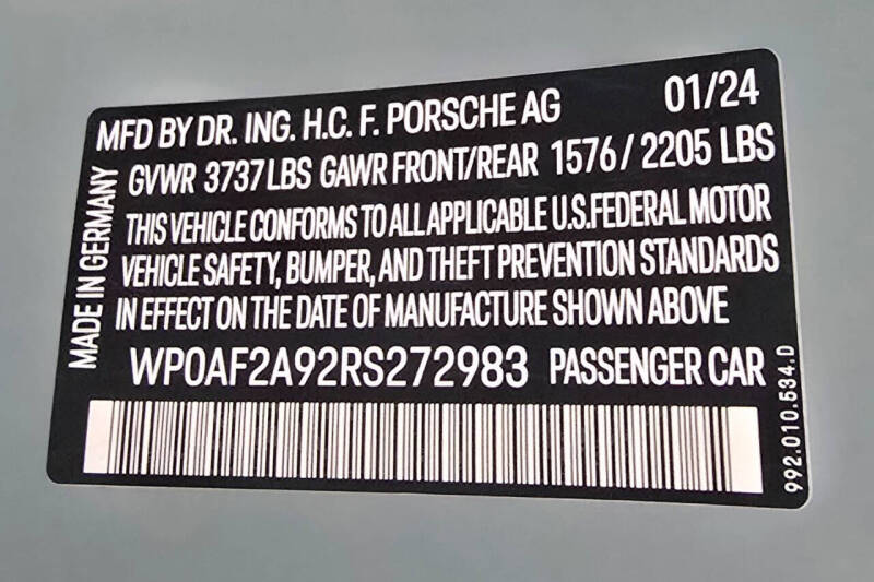 2024 Porsche 911 S/T