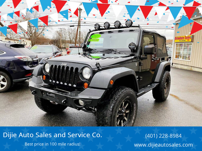 2012 Jeep Wrangler for sale at Dijie Auto Sales and Service Co. in Johnston RI