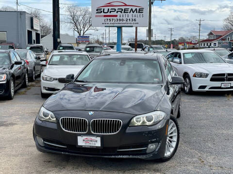2011 BMW 5 Series for sale at Supreme Auto Sales in Chesapeake VA