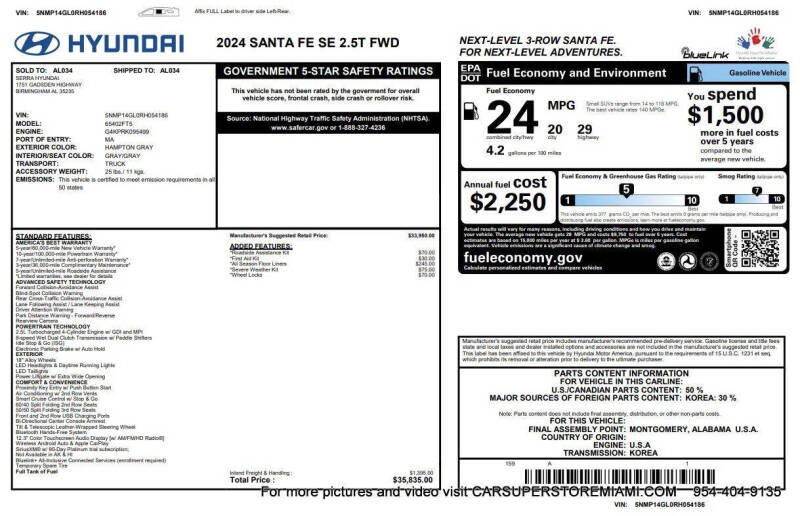 2024 Hyundai Santa Fe SE