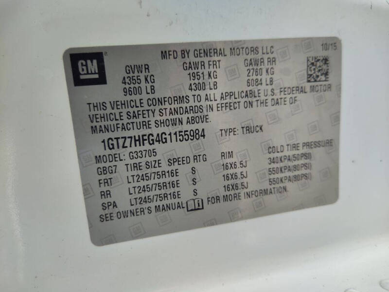 2016 GMC Savana 3500