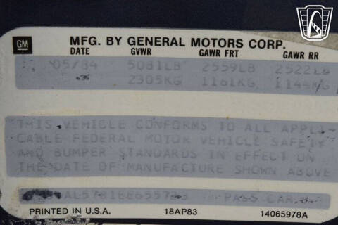 1984 Cadillac Eldorado