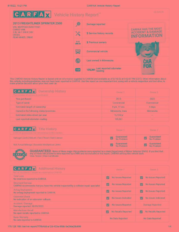 2013 Freightliner Sprinter