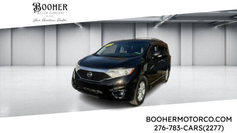 2013 Nissan Quest for sale at Booher Motor Company in Marion VA