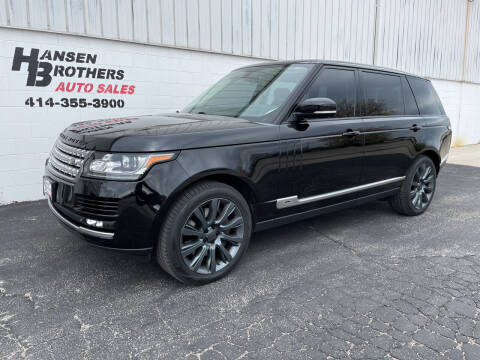 2014 Land Rover Range Rover for sale at HANSEN BROTHERS AUTO SALES in Milwaukee WI