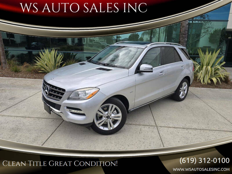 2012 Mercedes-Benz M-Class for sale at WS AUTO SALES INC in El Cajon CA