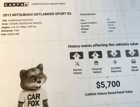 2012 Mitsubishi Outlander Sport ES