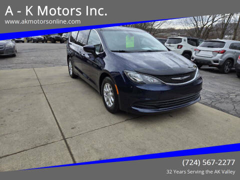 2017 Chrysler Pacifica for sale at A - K Motors Inc. in Vandergrift PA