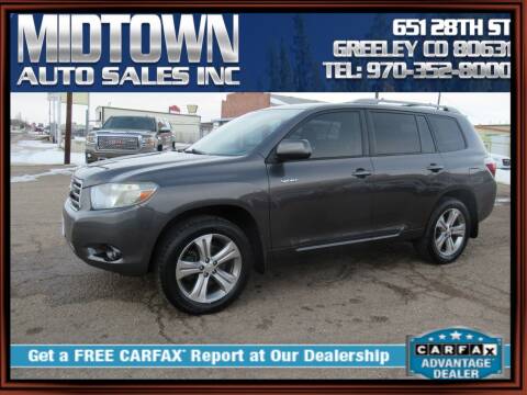 2008 Toyota Highlander for sale at MIDTOWN AUTO SALES INC in Greeley CO