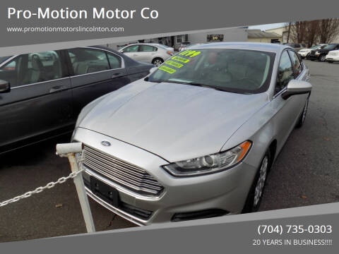 2014 Ford Fusion for sale at Pro-Motion Motor Co in Lincolnton NC