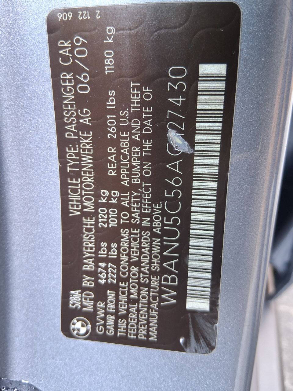Gray 2010 BMW 5 Series 528i 528i 4dr Sedan 20