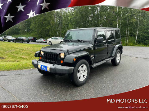 2012 Jeep Wrangler Unlimited for sale at MD Motors LLC in Williston VT