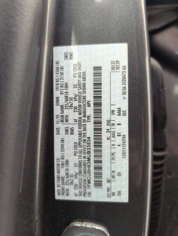 2021 Ford Escape SEL