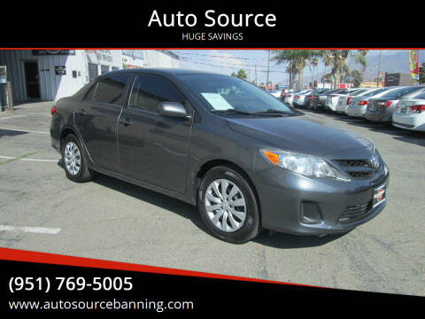 2012 Toyota Corolla for sale at Auto Source II in Banning CA