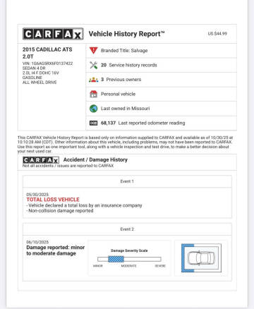 2015 Cadillac ATS 2.0T