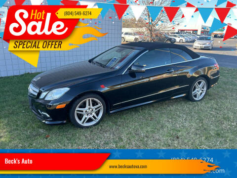 2011 Mercedes-Benz E-Class for sale at Beck's Auto in Chesterfield VA