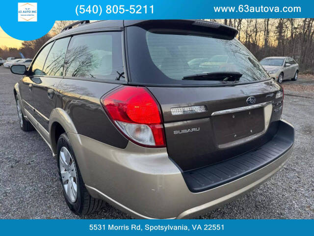 2008 Subaru Outback for sale at 63 Auto Inc in Spotsylvania, VA