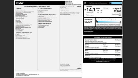 1992 BMW 8 Series 850i