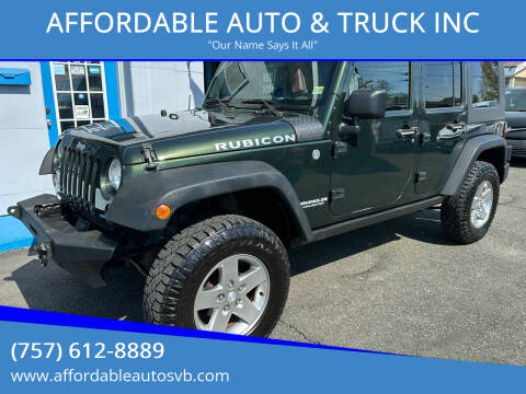 2010 Jeep Wrangler Unlimited for sale at AFFORDABLE AUTO & TRUCK INC in Virginia Beach VA