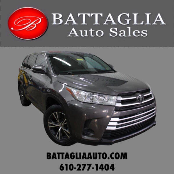 2017 Toyota Highlander for sale at Battaglia Auto Sales in Plymouth Meeting PA