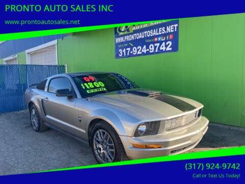 2009 Ford Mustang for sale at PRONTO AUTO SALES INC in Indianapolis IN