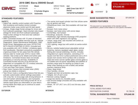 2018 GMC Sierra 3500HD