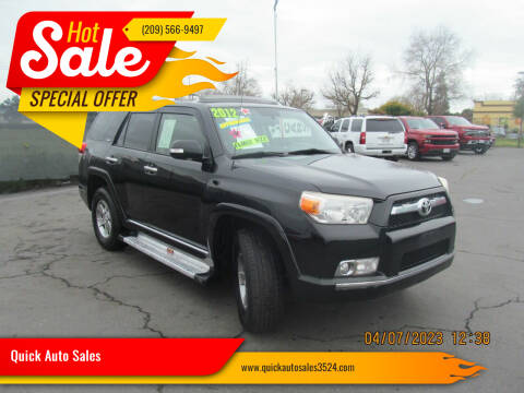 2012 Toyota 4Runner for sale at Quick Auto Sales in Ceres CA