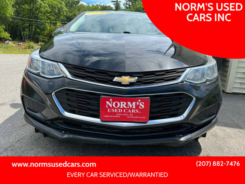 2018 Chevrolet Cruze for sale at NORM'S USED CARS INC in Wiscasset ME