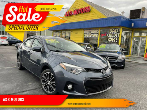 2015 Toyota Corolla for sale at A&R MOTORS in Baltimore MD