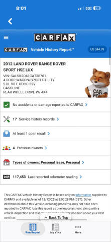 2012 Land Rover Range Rover Sport HSE LUX