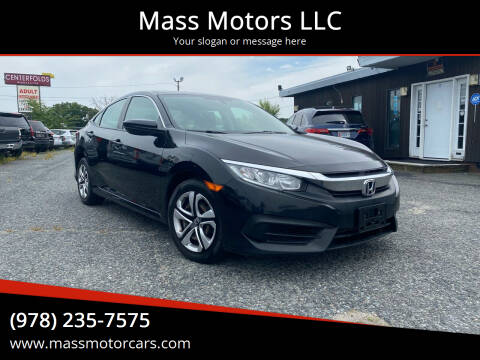 2016 Honda Civic for sale at Mass Motors LLC in Worcester MA