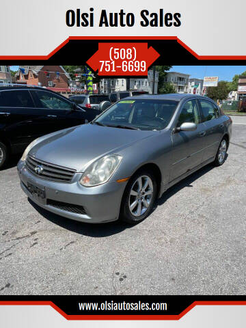2006 Infiniti G35 for sale at Olsi Auto Sales in Worcester MA