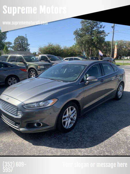 2013 Ford Fusion for sale at Supreme Motors in Tavares FL