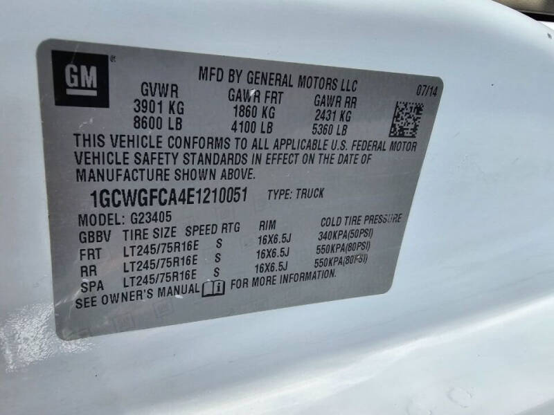 2014 Chevrolet Express 2500