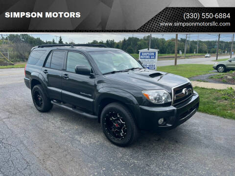 2006 Toyota 4Runner for sale at SIMPSON MOTORS in Youngstown OH