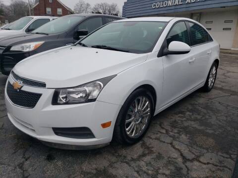 2012 Chevrolet Cruze for sale at COLONIAL AUTO SALES in North Lima OH
