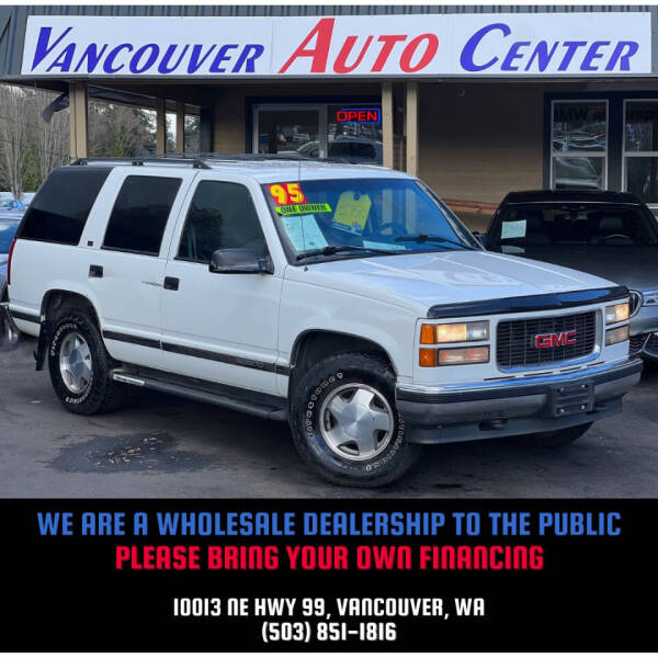 1995 GMC Yukon for sale at Vancouver Auto Center in Vancouver WA