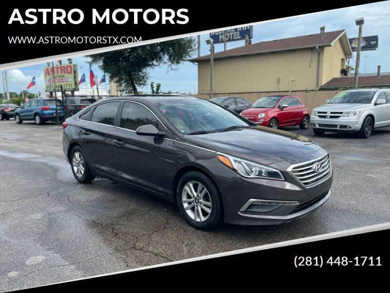 2015 Hyundai Sonata for sale at ASTRO MOTORS in Houston TX