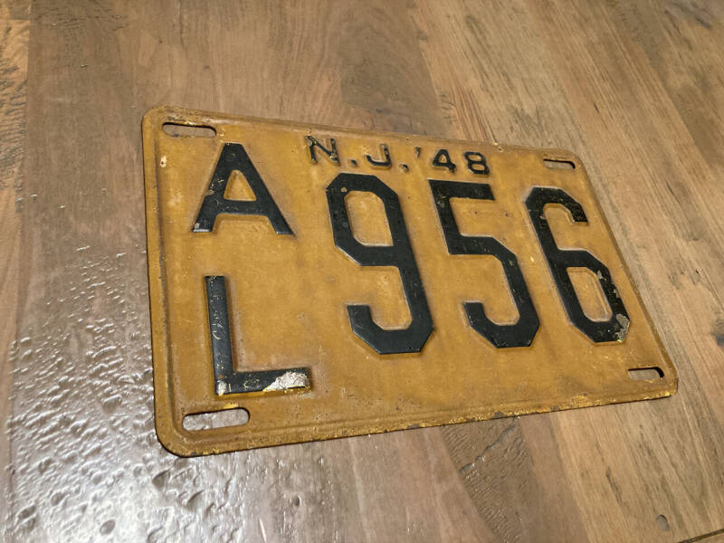 1948 New Jersey  Plate
