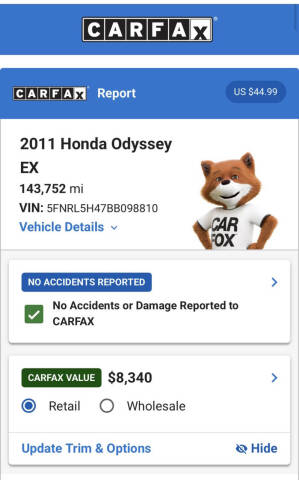 2011 Honda Odyssey EX